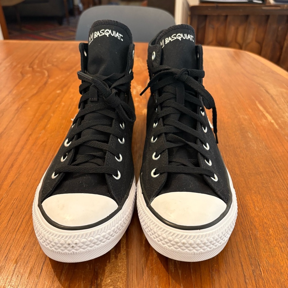 NWT! Men’s black Jean-Michel Basquiat x Chuck Taylor All Star High! Size 13 - Picture 2 of 8